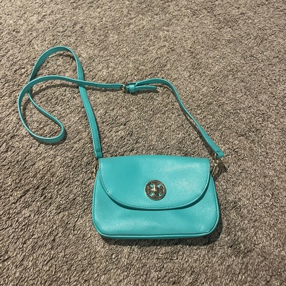 Tory Burch Handbags - Tory Burch Designer Teal Blue Crossbody Purse